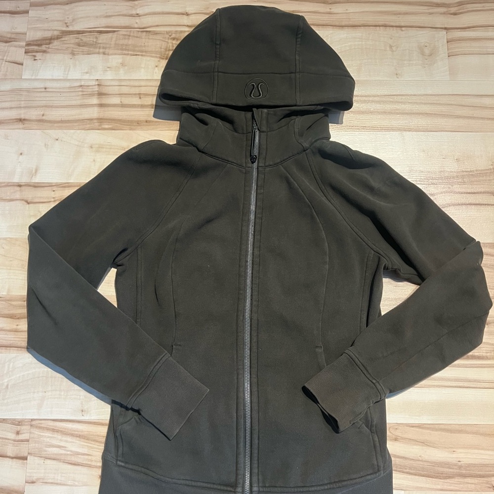 Lululemon Dark Green Scuba Hoodie size 8